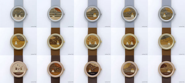 文字盤の絵柄が一つ一つ異なる「風計 腕時計」