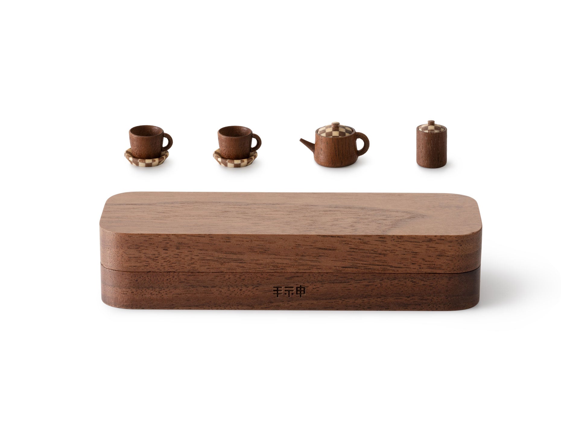 豆洋茶器 台箱 胡桃×寄木